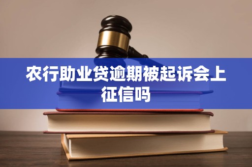 农行助业贷逾期被起诉会上征信吗 农行助业贷逾期被起诉会上征信吗