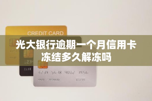 光大银行逾期一个月信用卡冻结多久解冻吗