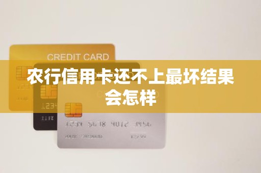 农行信用卡还不上最坏结果会怎样