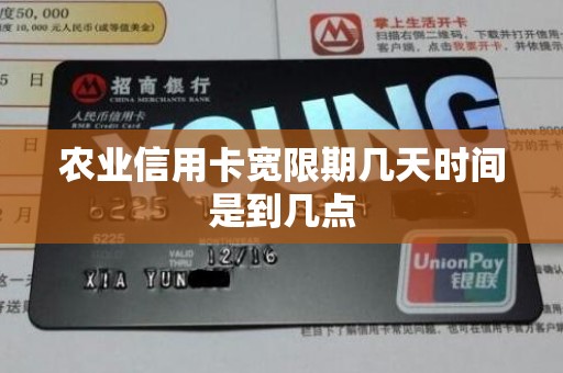 农业信用卡宽限期几天时间是到几点