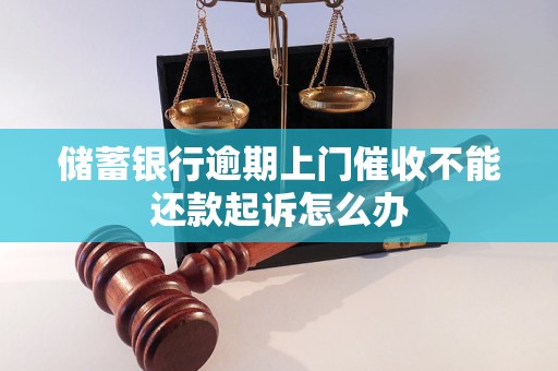 储蓄银行逾期上门催收不能还款起诉怎么办