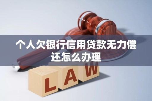 个人欠银行信用贷款无力偿还怎么办理