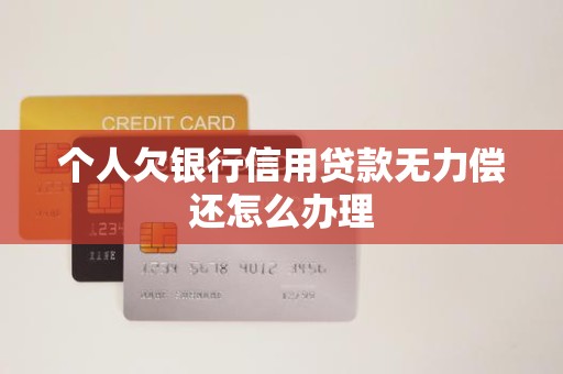 个人欠银行信用贷款无力偿还怎么办理