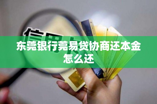 东莞银行莞易贷协商还本金怎么还