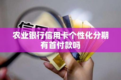 农业银行信用卡个性化分期有首付款吗 农业银行信用卡个性化分期有首付款吗