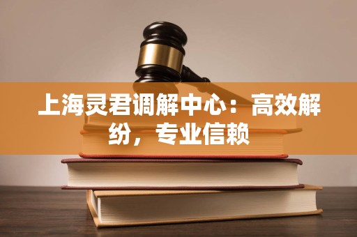 上海灵君调解中心：高效解纷，专业信赖