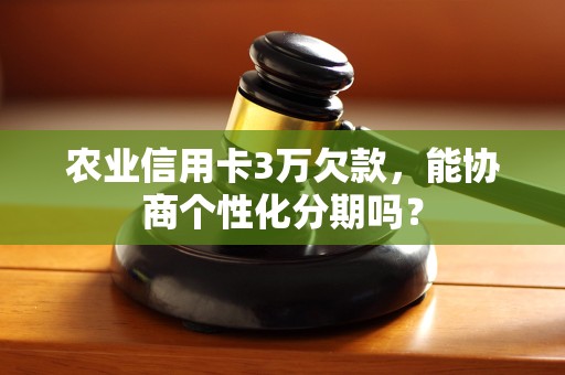 农业信用卡3万欠款，能协商个性化分期吗？