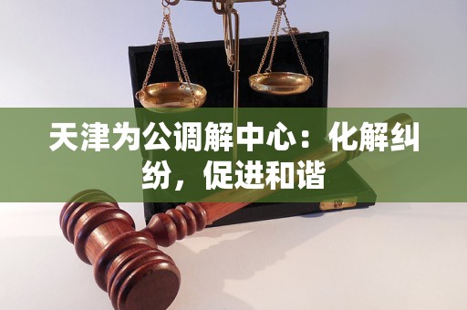天津为公调解中心：化解纠纷，促进和谐