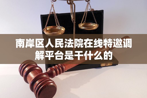 南岸区人民法院在线特邀调解平台是干什么的
