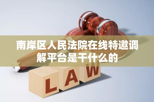 南岸区人民法院在线特邀调解平台是干什么的