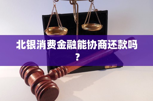 北银消费金融能协商还款吗？