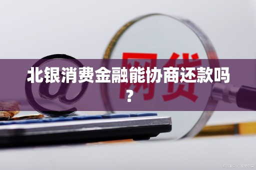 北银消费金融能协商还款吗？