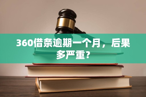 360借条逾期一个月,后果多严重? 360借条逾期一个月,后果多严重?