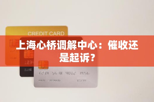 上海心桥调解中心：催收还是起诉？