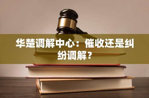 华楚调解中心：催收还是纠纷调解？