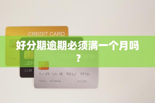 好分期逾期必须满一个月吗？