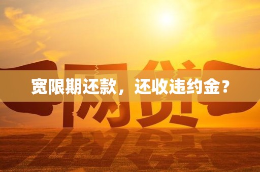 宽限期还款，还收违约金？