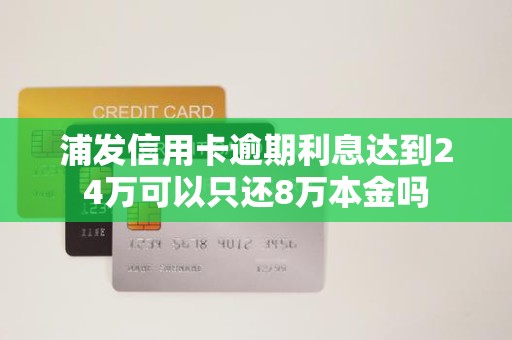 浦发信用卡逾期利息达到24万可以只还8万本金吗