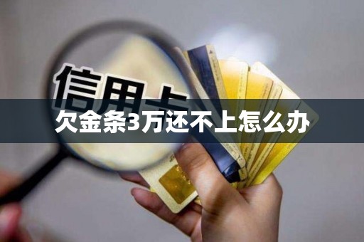 欠金条3万还不上怎么办 欠金条3万还不上怎么办