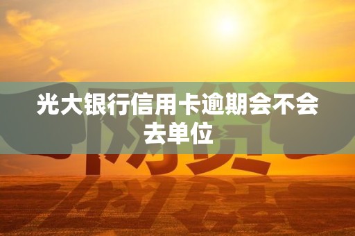 光大银行信用卡逾期会不会去单位