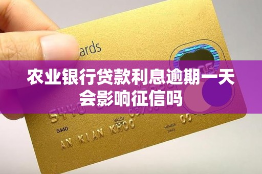 农业银行贷款利息逾期一天会影响征信吗