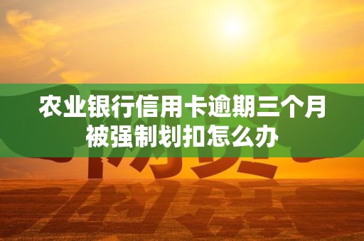 农业银行信用卡逾期三个月被强制划扣怎么办