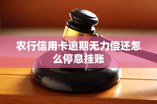 农行信用卡逾期无力偿还怎么停息挂账 农行信用卡逾期无力偿还怎么停息挂账
