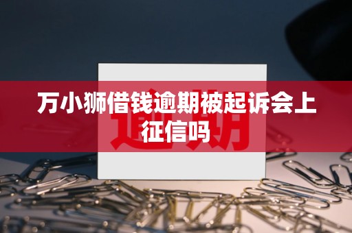 万小狮借钱逾期被起诉会上征信吗