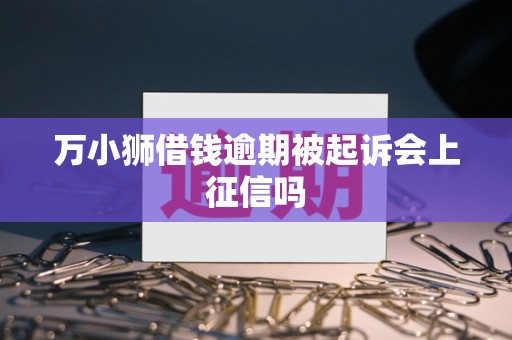 万小狮借钱逾期被起诉会上征信吗