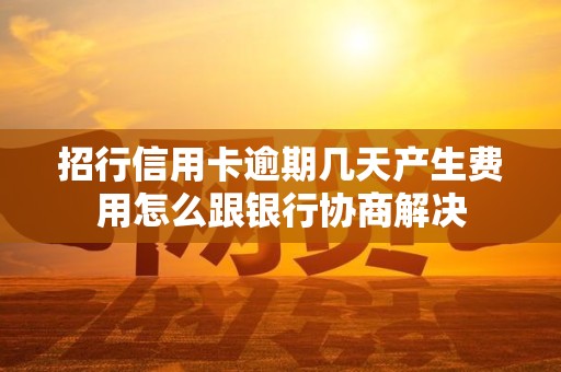 招行信用卡逾期几天产生费用怎么跟银行协商解决