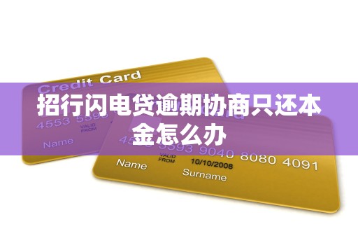 招行闪电贷逾期协商只还本金怎么办 招行闪电贷逾期协商只还本金怎么办