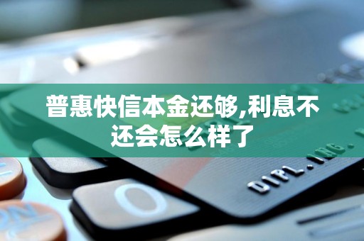 普惠快信本金还够,利息不还会怎么样了