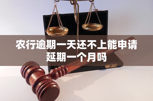 农行逾期一天还不上能申请延期一个月吗 农行逾期一天还不上能申请延期一个月吗
