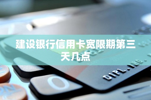 建设银行信用卡宽限期第三天几点