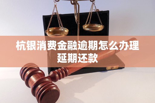 杭银消费金融逾期怎么办理延期还款 杭银消费金融逾期怎么办理延期还款