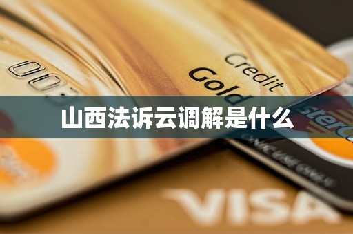 山西法诉云调解是什么