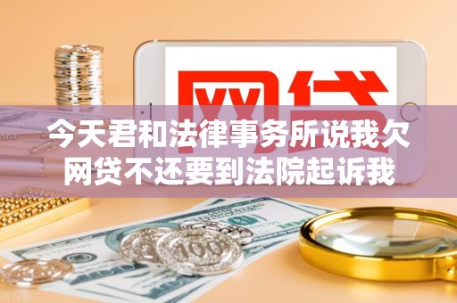 今天君和法律事务所说我欠网贷不还要到法院起诉我