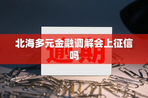 北海多元金融调解会上征信吗
