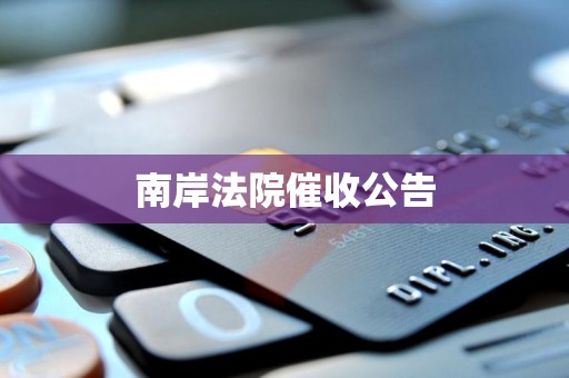 南岸法院催收公告