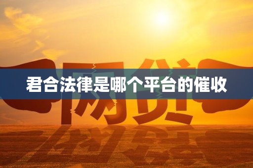 君合法律是哪个平台的催收