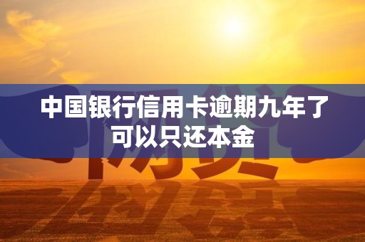 中国银行信用卡逾期九年了可以只还本金