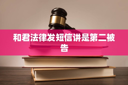 和君法律发短信讲是第二被告