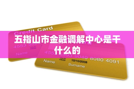 五指山市金融调解中心是干什么的