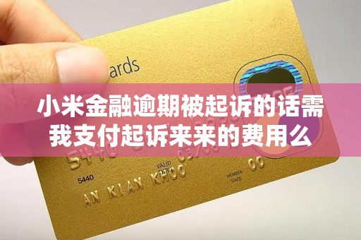 小米金融逾期被起诉的话需我支付起诉来来的费用么