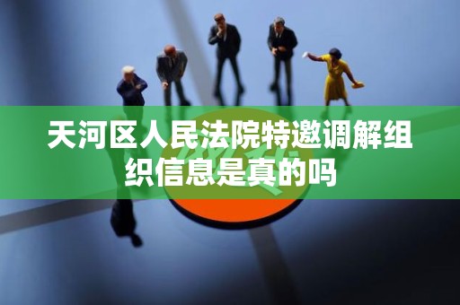 天河区人民法院特邀调解组织信息是真的吗