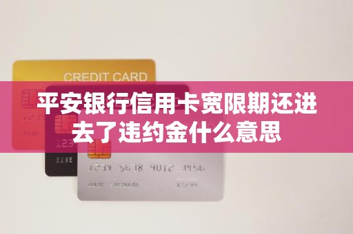 平安银行信用卡宽限期还进去了违约金什么意思