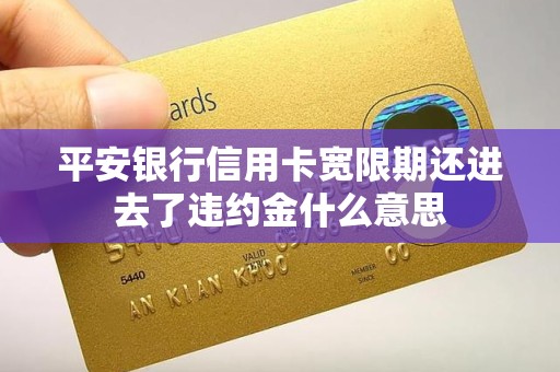 平安银行信用卡宽限期还进去了违约金什么意思