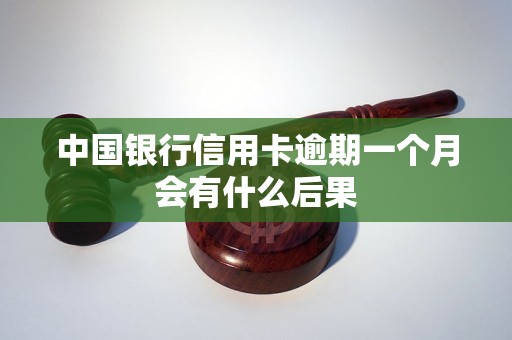 中国银行信用卡逾期一个月会有什么后果