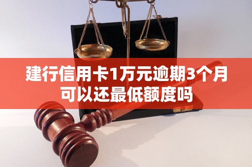 建行信用卡1万元逾期3个月可以还最低额度吗 建行信用卡1万元逾期3个月可以还最低额度吗