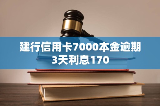 建行信用卡7000本金逾期3天利息170